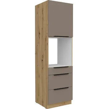 Nábytek Stolarz-Lempert Kuchyňská skříňka Aria TA-AR - 60 DPS-210 3S 1F sloupek se zabudovanou troubou, šuplíkový PREMIUM BOX