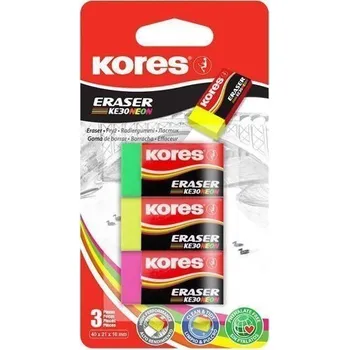 Kores Pryž KE30 NEON barevný mix 40 x21 x 10 mm 3 ks