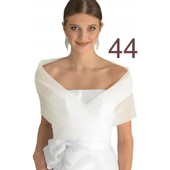 Bolerko Bolerko svatební závoj Přehoz Šála šaty se zavazováním ecru 34-52 velikost 44