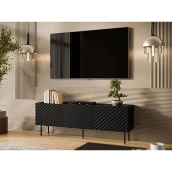 Televizní stolek MOB TV skříňka Grotzi 165 3D (černá)