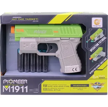 Dětská zbraň MaDe 22865 - Pistole se střelkami, 16 cm