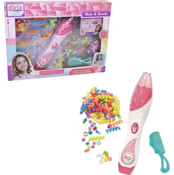 Panenka 16094 - Souprava k zaplétání korálků do vlasů, 38,6 x 28,5 x 5,2 cm