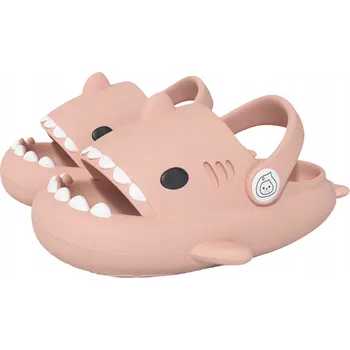 Dámské pantofle Dětské Pantofle Papuče K bazénu Protiskluzové Žraloci Růžové 33/34 EU