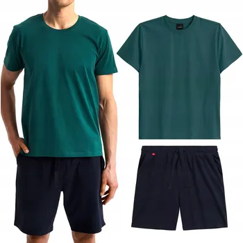 Pánské pyžamo Pánské pyžamo s krátkým rukávem bavlna Atlantic XXL