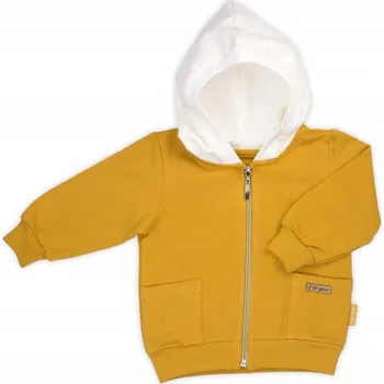 Chlapecká mikina Tepláková mikina s kapucí pro holčičku hořčicová Nicol, vel. 62