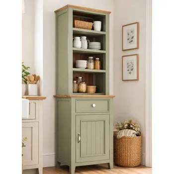 Komoda Kredenc PROVENCE R5P z masivu olivová Barevné provedení: Olivová, Provedení: SLIM - šuplíky bez pojezdů