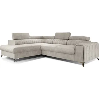 Sedací souprava Rohová sedačka CURRAN 3, levá, béžová látka +možnost VÝNOSU + vyzvednutí ZDARMA