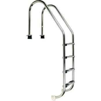 Bazénové schůdky VÁGNER POOL Žebřík nerez Standard s pouzdrem 4 stupňový, AISI 304 vp-7014