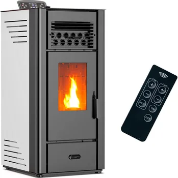 Krbová kamna Sannover Peletová kamna Anita 11,6 kW bílá