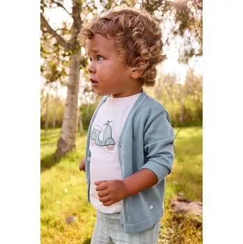 Dívčí svetr Dětský bavlněný kardigan Mayoral 1310.3A.Baby.PPY2 modrá 95X, vel. 92