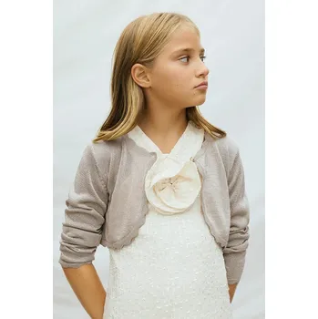 Dívčí svetr Dětský kardigan Mayoral 332.8A.Junior.PPY2 béžová 08X, vel. 162