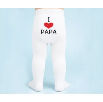 Dětské punčocháče I love papa bílé 86/92
