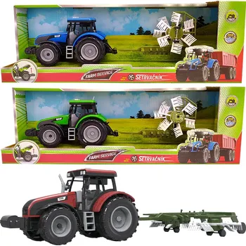 autíčko FARM SERVICE - Traktor s obracečkou sena se zvuky a světly (1 ks)