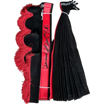 Ochranný autopotah Skládané záclonky Scania NTG- černé, červené