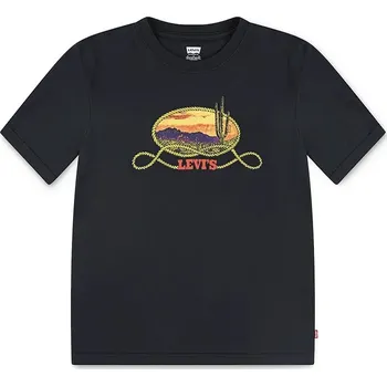Chlapecké tričko Dětské bavlněné tričko Levi's CACTUS IN THE SUNSET TEE 9EN900 černá 99X, vel. 176