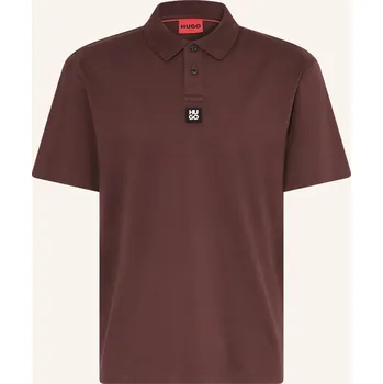 Pánská košile Hugo Pánská Žerzejová Polokošile Deabono, tmavě červená, XXL