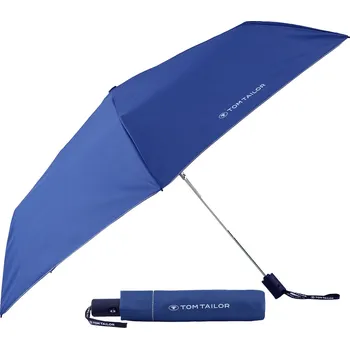 Deštník Mini deštník s automatickým otevíráním Tom Tailor 220-TBB-10000 modrý, TOM TAILOR