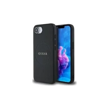 Pouzdro na mobilní telefon Guess PU Grained Classic Logo MagSafe kryt iPhone 16e černý