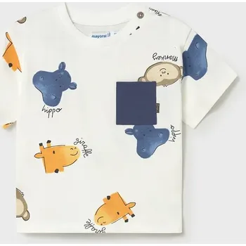 Dětské bavlněné tričko Mayoral 1014.3J.Baby.PPY2 bílá 00X, vel. 68