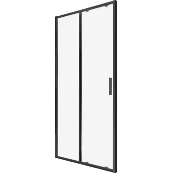 Sprchové dveře Novoterm Jednokřídlé posuvné sprchové dveře Solid DS BL 120, černá/transparent