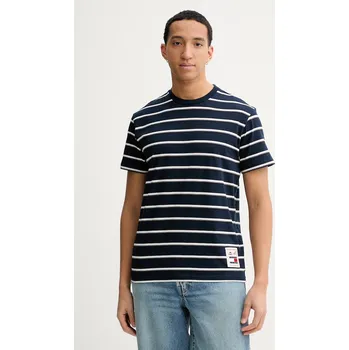 Pánské tričko Bavlněné tričko Tommy Jeans DM0DM22325 námořnická modř 59A, vel. XL