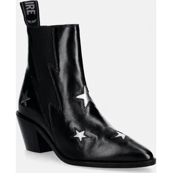 Dámská zimní obuv Kožené kotníkové boty ZADIG&VOLTAIRE Tyler SWCT02054 černá 99X, EUR 36