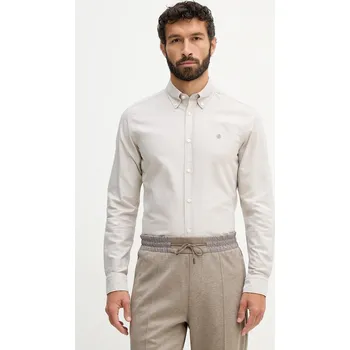 Pánská košile Bavlněná košile BOSS H-ROAN-BD-E-C1-261 50555944 béžová 80X, vel. XL