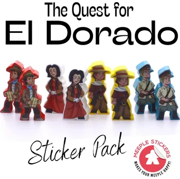 Příslušenství k deskovým hrám MeepleStickers Samolepky pro The Quest for El Dorado