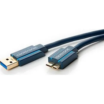 Datový kabel HQ OFC USB 3.0 SuperSpeed kabel USB3.0 A(M) - microUSB3.0 B(M), 1m