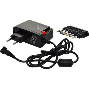 Solight DA25 - ROZBALENÉ univerzální síťový adaptér 1000mA, stabilizovaný, výměnné konektory