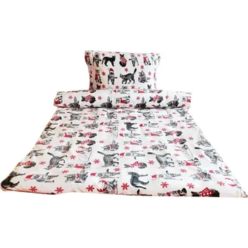 Povlečení POVLEČENÍ MIKROPLYŠ KOČIČKY S VÁNOČNÍ ČEPIČKOU