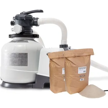 Bazénová filtrace Intex 26648 Písková filtrace KRYSTAL CLEAR 8m³/h SX2800 s filtračním pískem 2x 25 kg