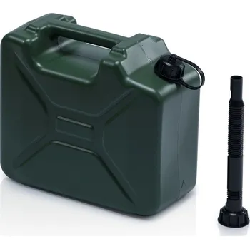 Kanystr Czech Plastový kanystr "ARMY" na PHM s výpustnou trubicí - 10 l