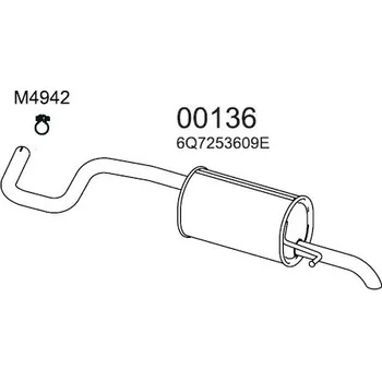 Zadní díl výfuku zadní díl výfuku 1,2 TYLL