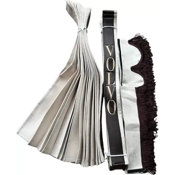 Ochranný autopotah Skládané záclonky 3v1 VOLVO FH4 a FH5 - béžová, hnědá