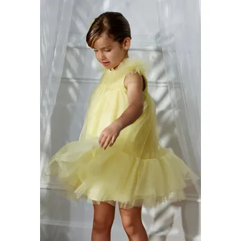 Dívčí šaty Dívčí šaty Abel&Lula 5039.5.Mini.PPY2 žlutá 10X, vel. 152