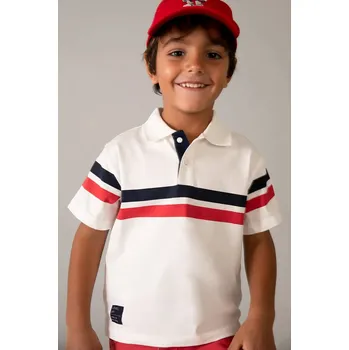 Dětské polo tričko Mayoral 3107.5E.Mini.PPY2 bílá 00X, vel. 134