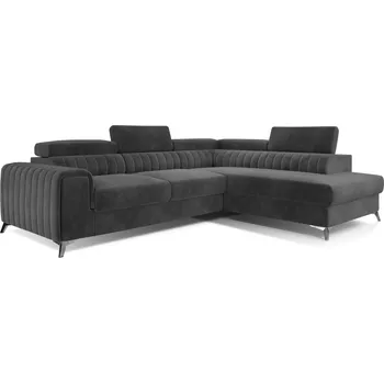 Nábytek Rohová sedačka CURRAN 18, levá, tmavě šedá látka +možnost VÝNOSU + vyzvednutí ZDARMA