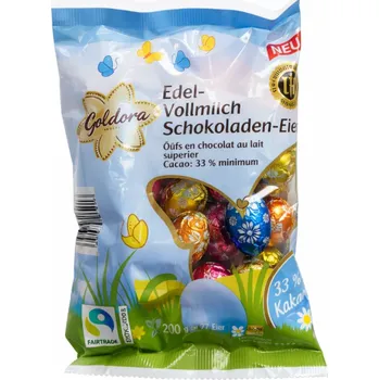 Čokoláda Goldora Velikonoční Mléčná Čokoládová Vajíčka 33 % 200 g