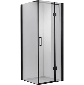 BPS-koupelny Čtvercový sprchový kout HYD-SK1390A 80x80 černá/transparent - bez vaničky