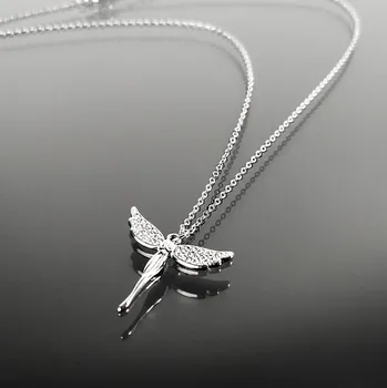 Náhrdelník Jemný ocelový náhrdelník anděl s krystaly č. 1536