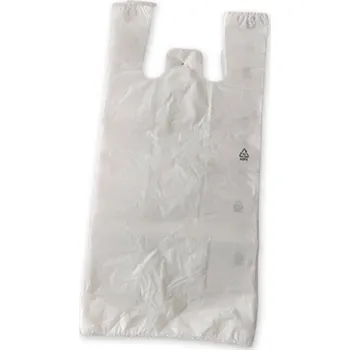 Mikrotenová taška trhací BÍLÁ PEVNÁ - 10 kg - 30 x 60 cm - blok 100 ks