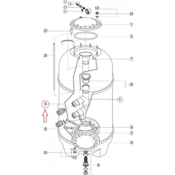 Bazénová filtrace VÁGNER POOL PRŮCHOD+O-KROUŽEK (2KS) - SAN SEBASTIAN jp-KRBA051A