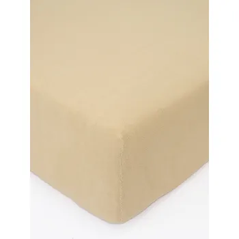 Prostěradlo Froté prostěradlo 160 × 200 cm - béžová