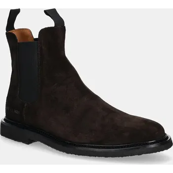 Dámská zimní obuv Semišové kotníkové boty Common Projects Chelsea in Waxed Suede 2446.3621 hnědá 89X, EUR 46