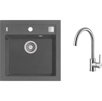 Granitový dřez Alveus SET FORMIC 20/04 + BATERIE ELZA BRS + 5 % sleva v košíku s kódem SLEVA5