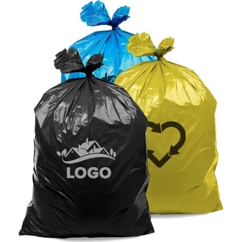 Pytle na odpadky Igelitové pytle s vlastním potiskem 120L SILNÉ / 80my - role 15 ks Červená