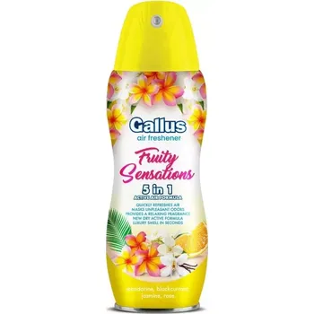 Vůně do bytu Gallus osvěžovač vzduchu 5v1 300ml - Fruity Sensations - žlutý