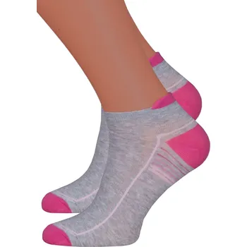 Dámské ponožky Dámské kotníkové ponožky 050/78 STEVEN Barva/Velikost: šedá melír / 38/40