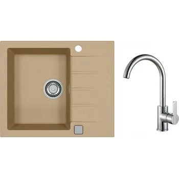 Granitový dřez Alveus SET CADIT 10/55 + BATERIE TONIA CHROM + 5 % sleva v košíku s kódem SLEVA5